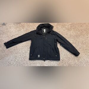 Section Vintage MFM Snowboard Coat Jacket With Hood Rare Black XL